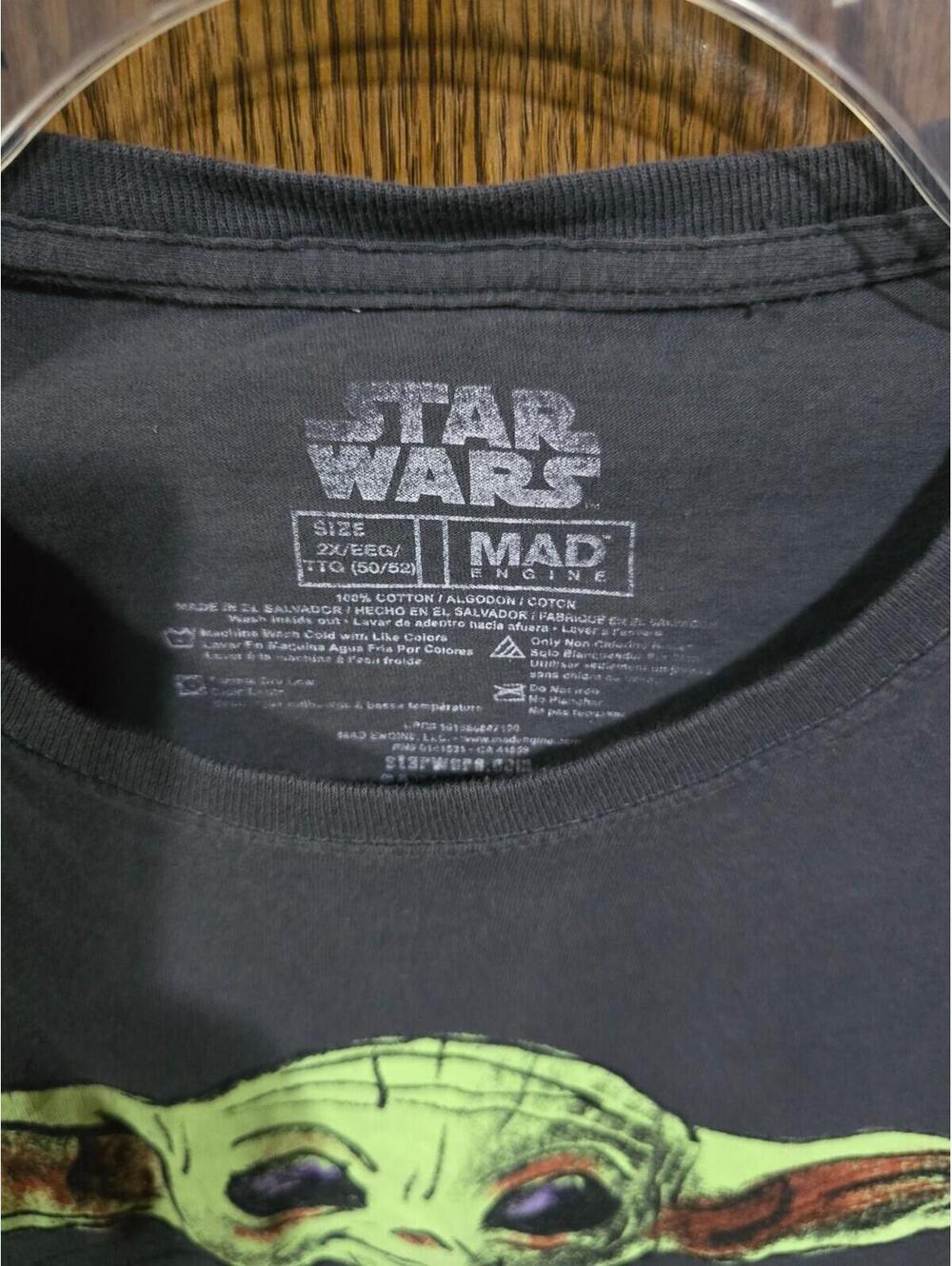 Star Wars Baby Yoda Graphic T-Shirt Smokey Gray Size 2Xa - Picture 3 of 4